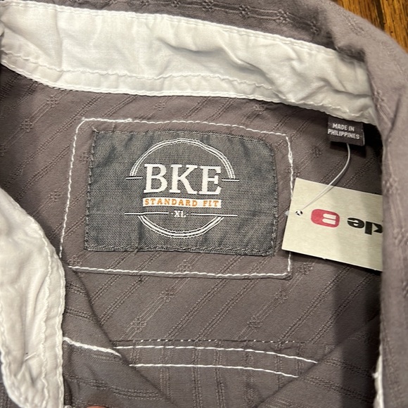 BKE Standard Platte Shirt NWT Grey Size XL - Picture 6 of 10